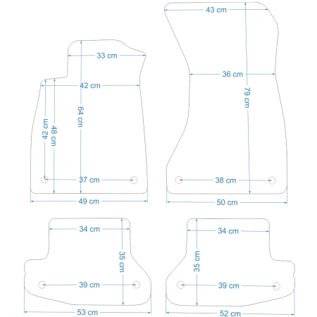 Dywaniki ECONOMY Audi A5 Coupe od 2016r. - na Zamówienie kolory do wyboru.