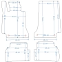 Dywaniki welurowe Mercedes C-Klasa W205 od 2014r. w jakości Economy - na Zamówienie kolory do wyboru.