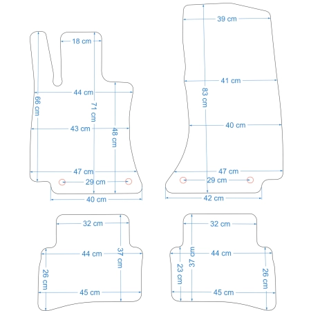 Mercedes E-klasa W214 od 2023r. Dywaniki welurowe w jakości RZ - na Zamówienie kolory do wyboru