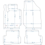 Nissan Micra K12 2003-2010r. Dywaniki welurowe -Edycja Limitowana - czarne RA48