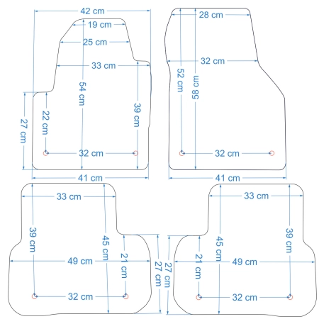 Land Rover Discovery Sport 2015-2019r. Dywaniki welurowe w jakości RZ - na zamówienie kolory do wyboru.