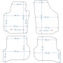 Seat Altea 2004-2008r. Dywaniki welurowe w jakości RZ - na Zamówienie kolory do wyboru