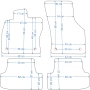 Audi A3 Kombi od 2013r./ Audi A3 Sedan od 2013r./  VW Golf VII 2012-2020r. / Seat Leon III od 2012r. Dywaniki welurowe w jakości economy (czarne SE005