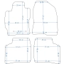 Dywaniki welurowe Toyota Prius 2003-2009r. w jakości Economy - na Zamówienie kolory do wyboru.