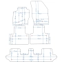 Volvo XC90 7os 2003-2015r. w jakości LUX - Dywaniki welurowe na Zamówienie kolory do wyboru