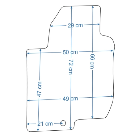 Kia Cee'd /Hyundai i30 2007-2012r. Dywanik kierowcy SILVER - WYPRZEDAŻ