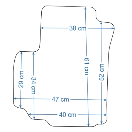 Suzuki SX4 2006-2013r. Dywanik kierowcy SILVER  - WYPRZEDAŻ