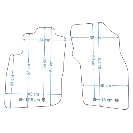 Volvo S40/V40 1996-2004r.   Dywaniki Przednie SILVER - WYPRZEDAŻ