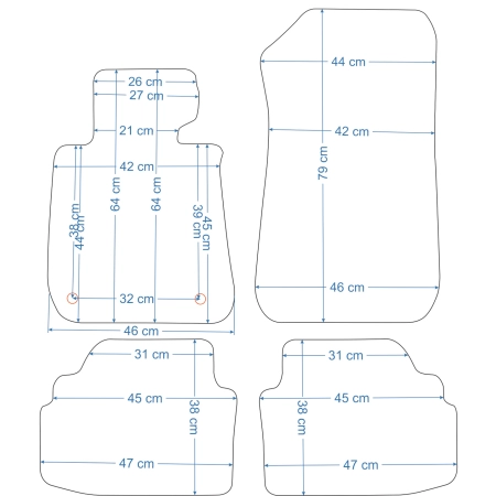 BMW Seria 3 E92 Coupe 2006-2013r.  Dywaniki WELUROWE DIAMOND - WYPRZEDAŻ