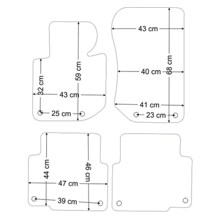 BMW Seria 3 E36 1991-2001r  Dywaniki WELUROWE Economy - WYPRZEDAŻ