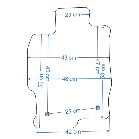 Mazda 6 2008-2013r  Dywanik kierowcy SILVER - WYPRZEDAŻ