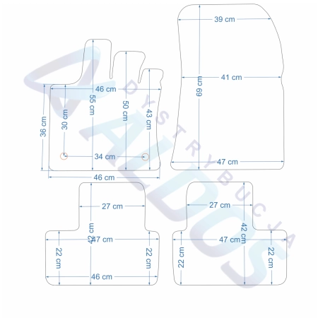 Reanault Captur II 01.2020r. Dywaniki gumowe GLEDRING.