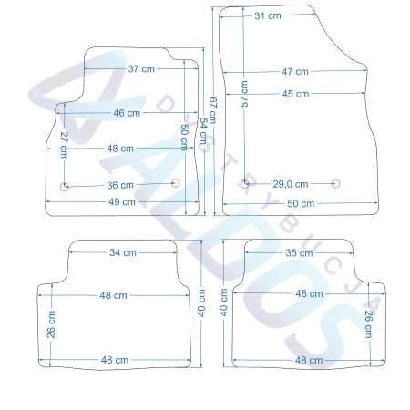 Opel Astra K 09/2015-03/2022r. Dywaniki gumowe GLEDRING.