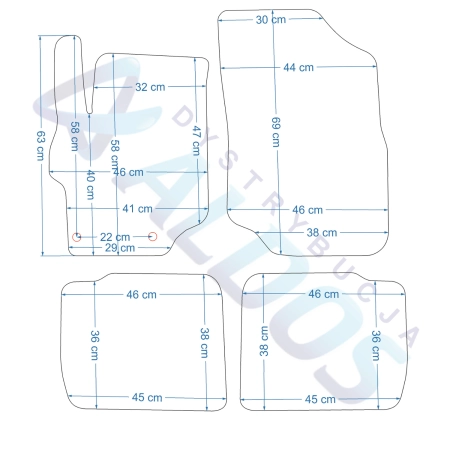 Citroen C-Elysee 2012-2021r. Dywaniki gumowe GLEDRING.