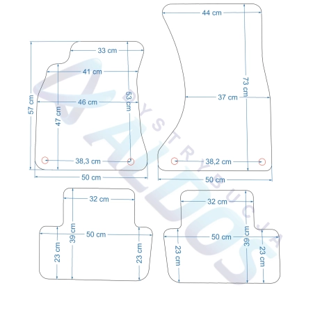 Audi A4 B8 2007-10/2015r. Dywaniki gumowe GLEDRING.