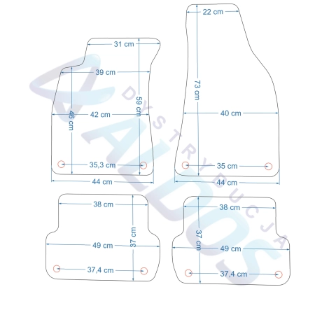 Seat Exeo 2009-2013r.  Dywaniki gumowe GLEDRING.