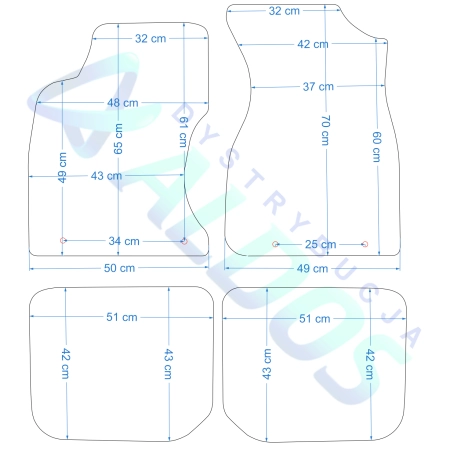 Audi A4 B5 1994-2001r.  Dywaniki gumowe GLEDRING.