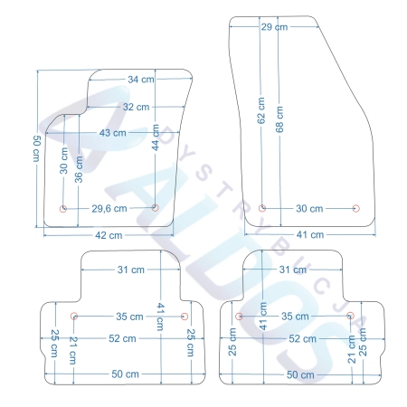 Volvo C30 2007-2013r. Dywaniki gumowe GLEDRING.