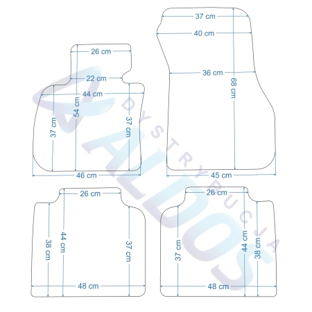 BMW Seria 2 F46 Gran Tourer od 2015r. Dywaniki gumowe GLEDRING.