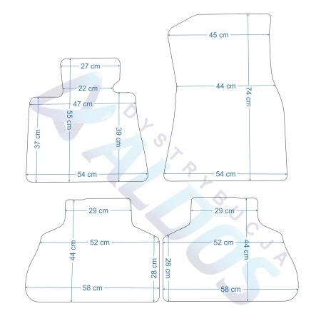 BMW X5 G05 od 11/2018r. Dywaniki gumowe GLEDRING.