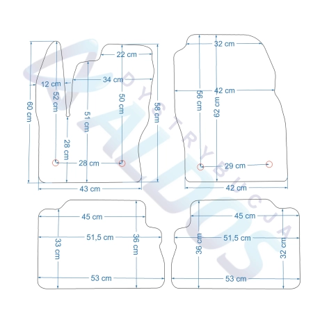 Ford Kuga II FL 2016-04/2020r. Dywaniki gumowe GLEDRING.