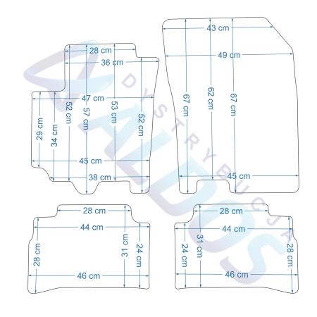 Suzuki Vitara II od 04/2015r. Dywaniki gumowe GLEDRING.