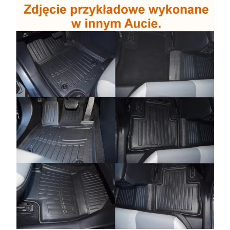 Dywaniki gumowe, korytkowe 3D, Stingray - Mercedes W204 C-klasa W204 2007-2014r. / 5el.