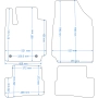 Nissan Micra K12 01/2003-10/2010r. Dywaniki welurowe w jakości Economy (czarne SE050)