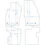 Opel Corsa D 10/2006-11/2014r. / Corsa E 12/2014-10/2019r. Dywaniki welurowe w jakości Economy (czarne - SE057)