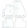 Opel Meriva B 2010-2017r. Dywaniki welurowe w jakości RZ - na Zamówienie kolory do wyboru.