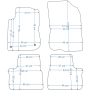 Peugeot 208 2012-2019r. / Peugeot 2008 2013-2019r. Dywaniki welurowe w jakości Economy (czarne SE068)