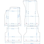 Dywaniki ECONOMY Audi A7 Sportback od 02/2018r. - na Zamówienie kolory do wyboru.